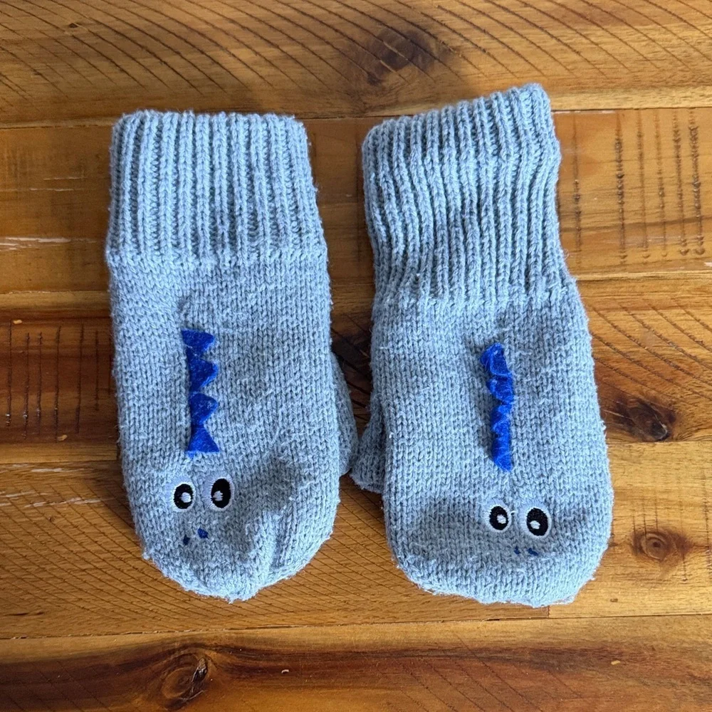 Target Toddler Blue Dinosaur Kids Mittens